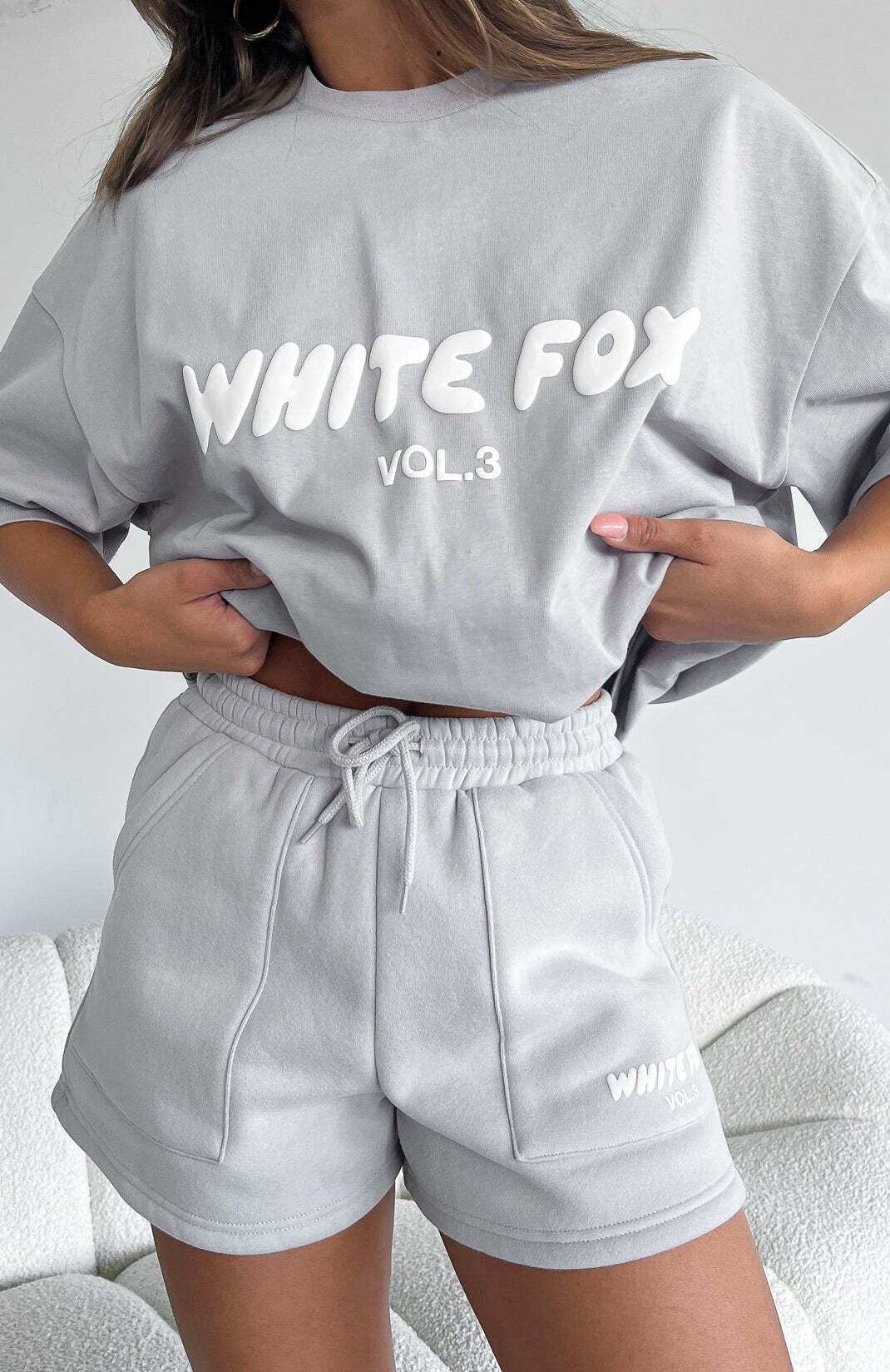 Offstage Lounge Shorts Moon - WHITE FOX