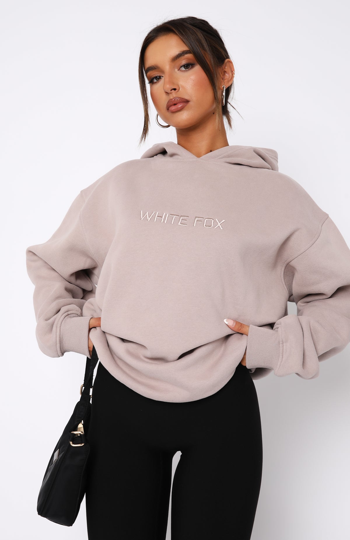 Stay Lifted Oversized Hoodie Cinnamon - WHITE FOX