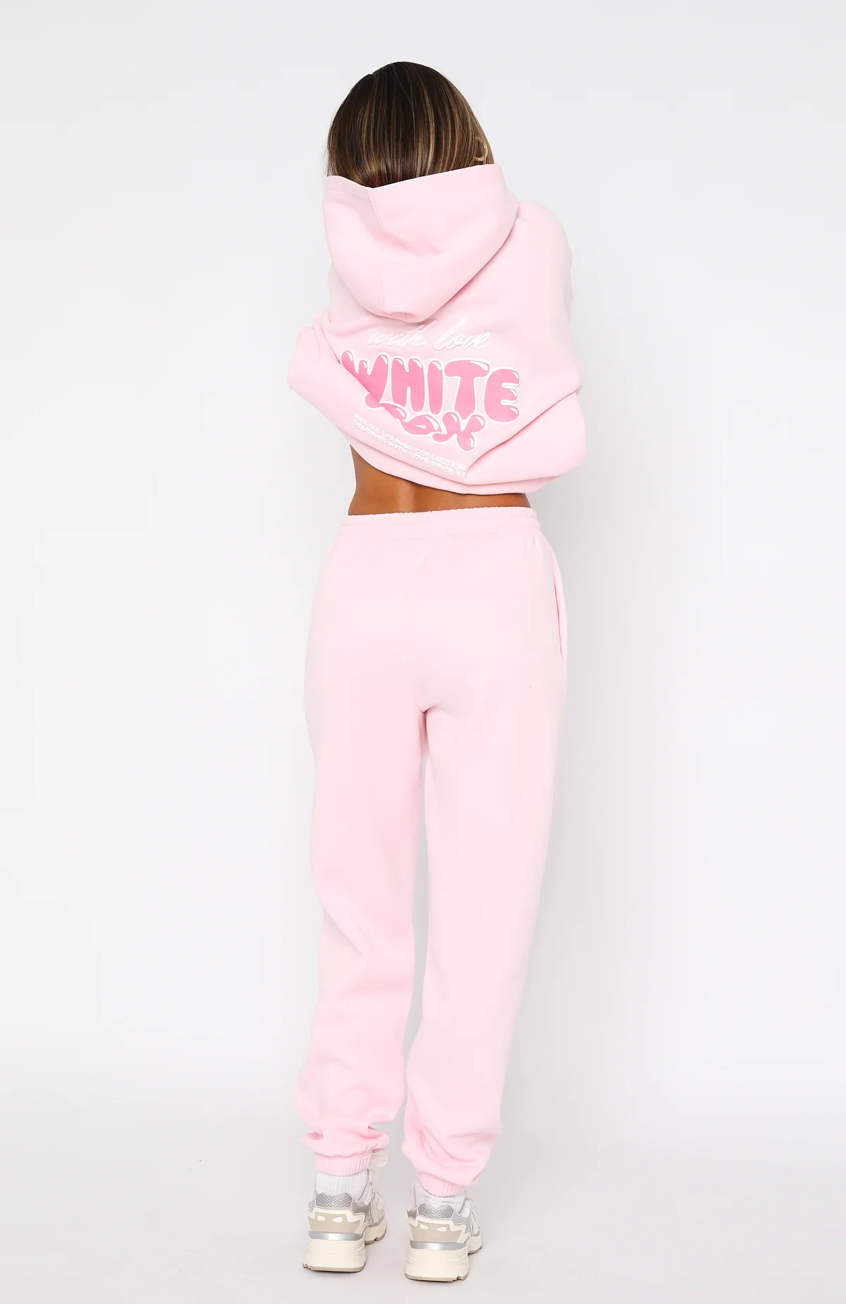 With Love Always Sweatpants Baby Pink - WHITE FOX