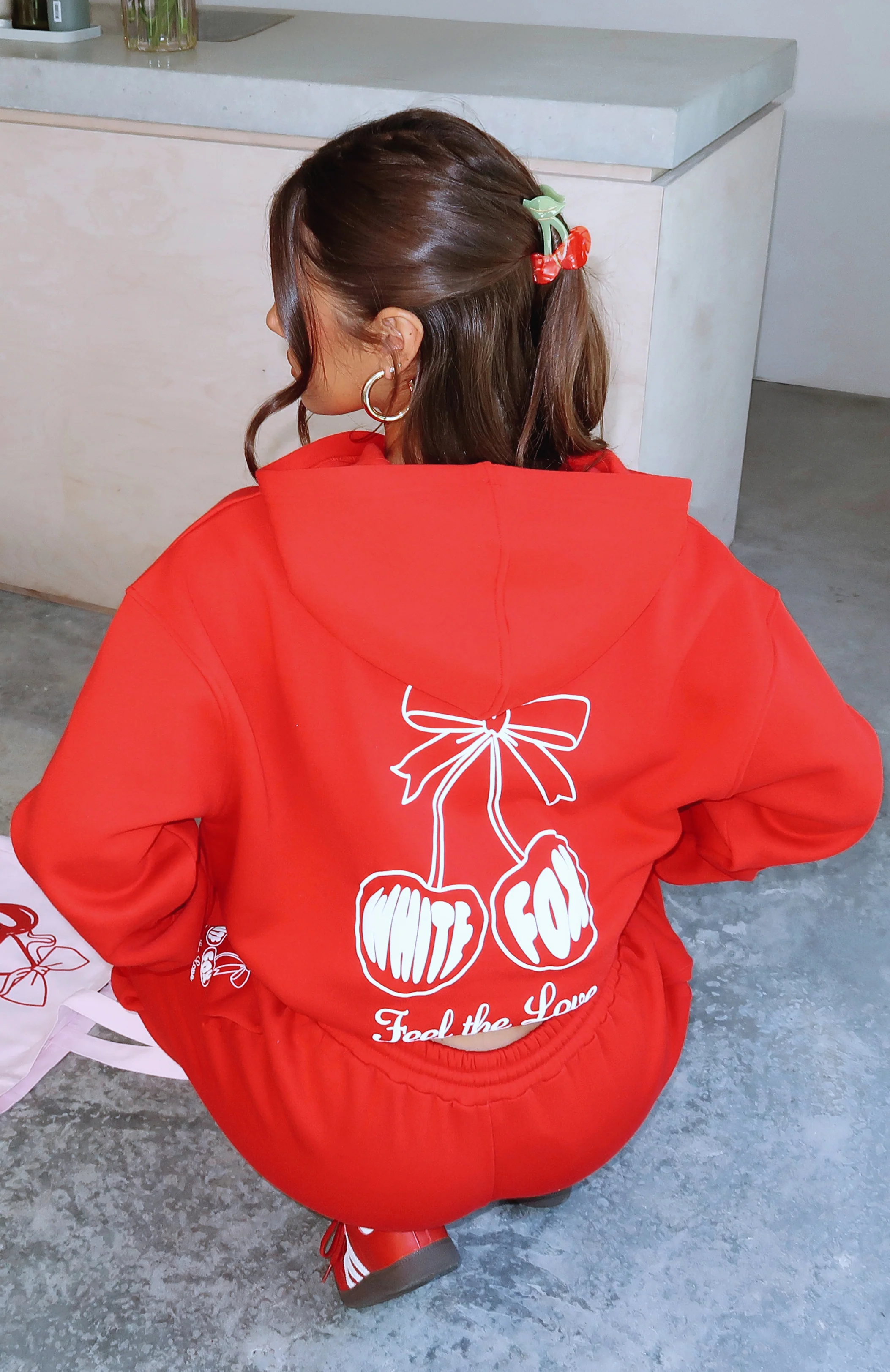 Love Of My Life Oversized Hoodie Red - WHITE FOX