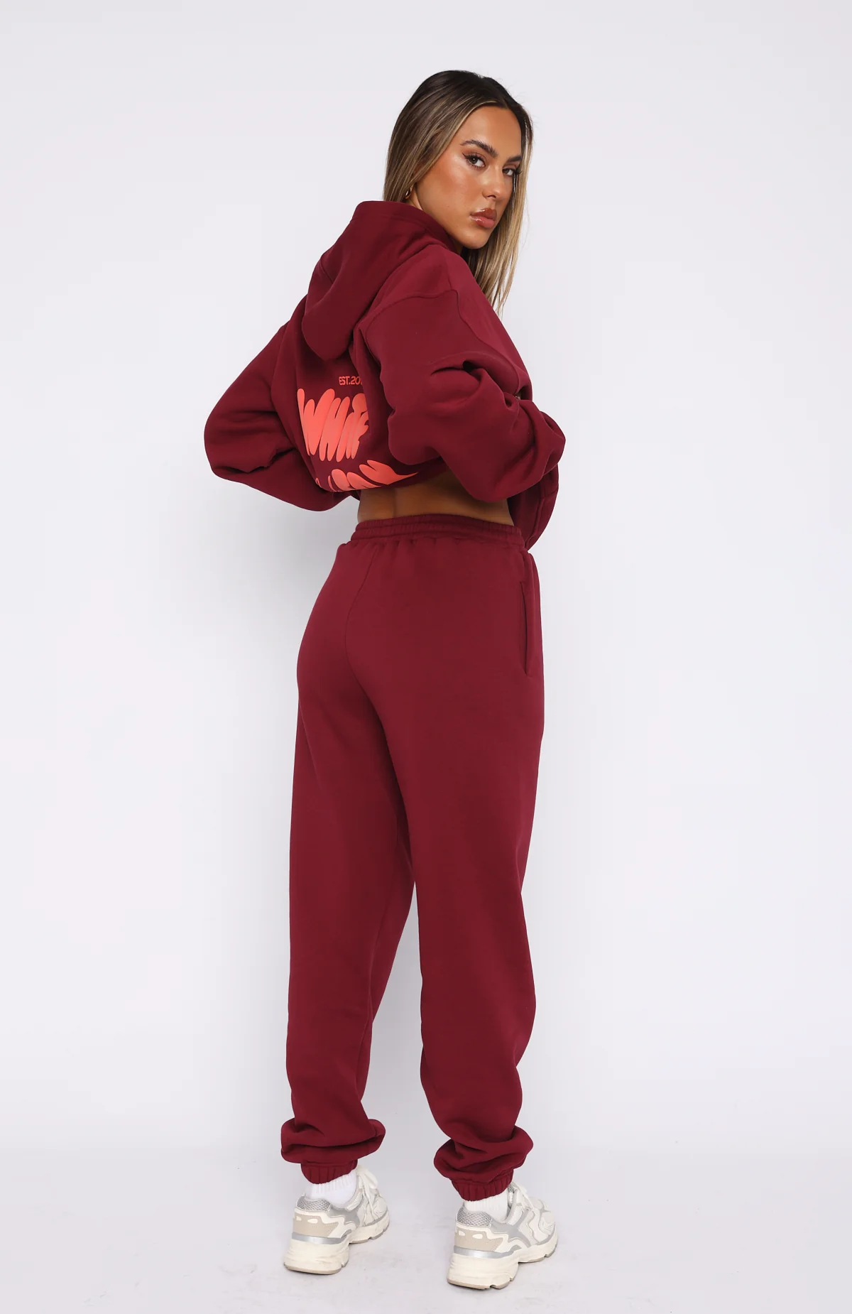 Capsule 9 Star Of The Moment Sweatpants Burgundy - WHITE FOX