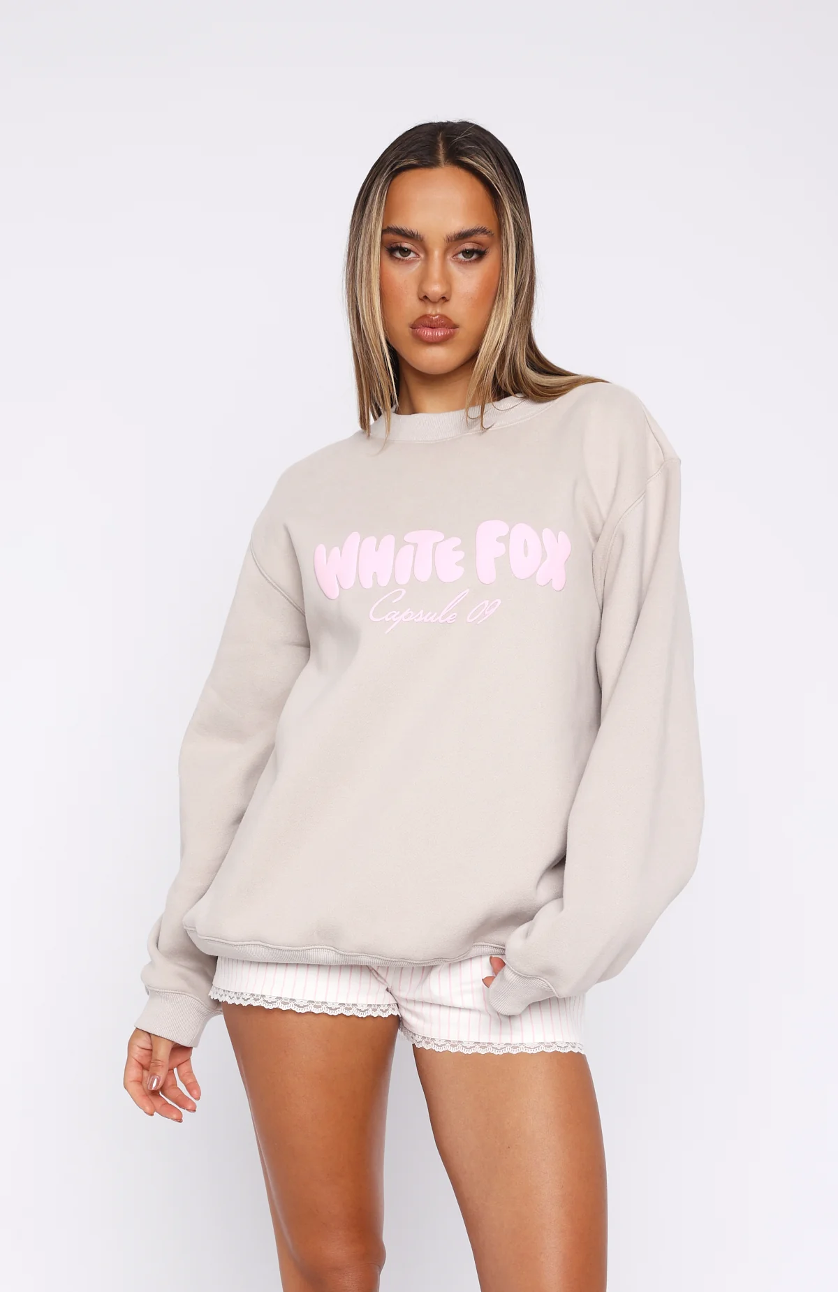 Capsule 9 South West Oversized Sweater Moon - WHITE FOX