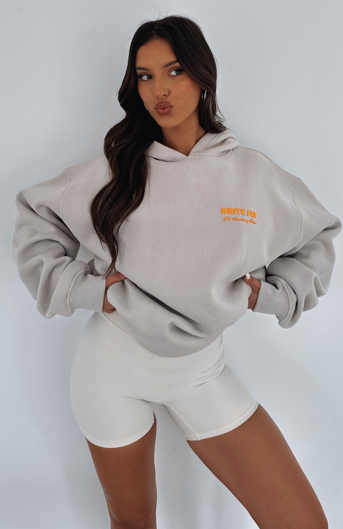 10th Anniversary Edition Oversized Hoodie Moon - WHITE FOX