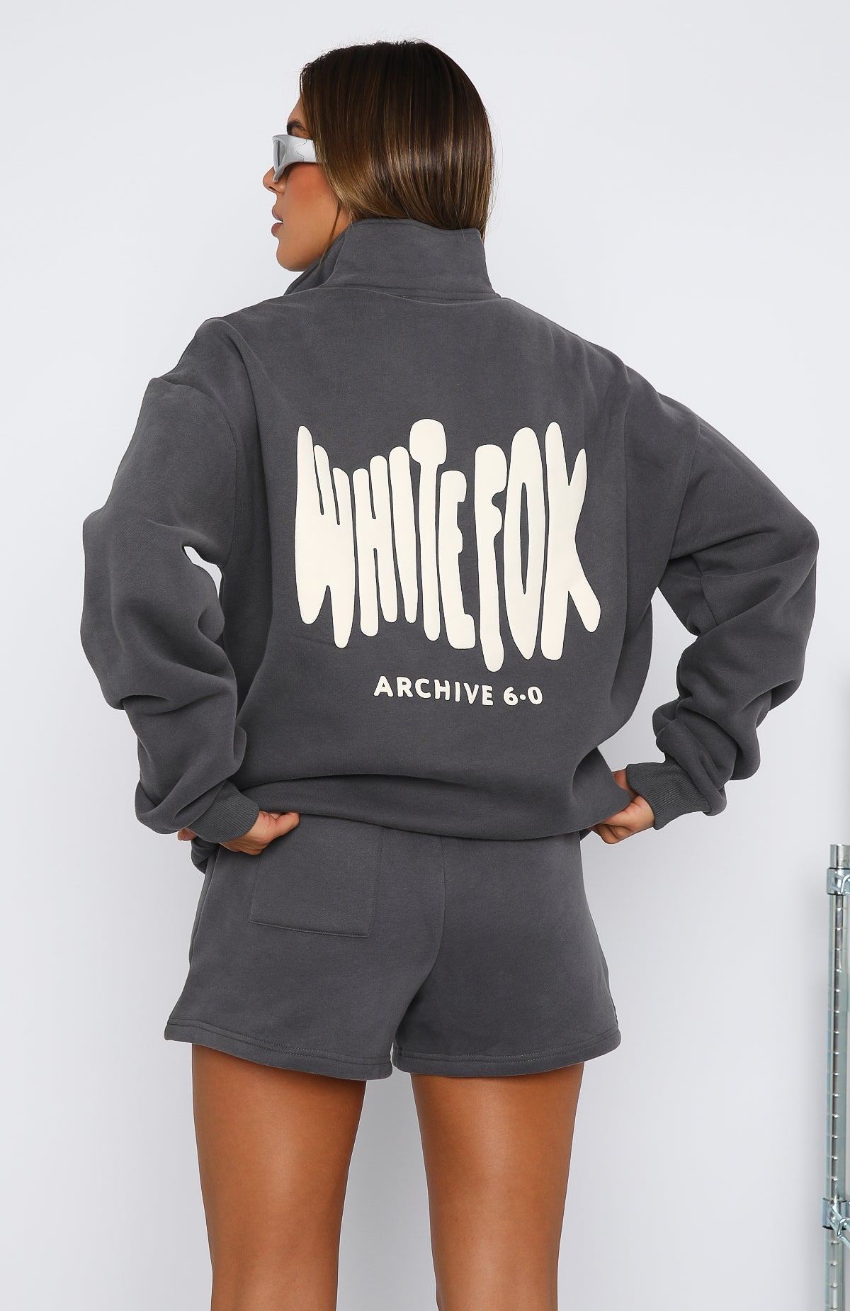 Archive 6.0 Zip Front Sweater Ash - WHITE FOX