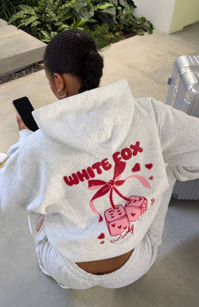 Lucky Thirteen Cheyenne Oversized Hoodie Grey Marle - WHITE FOX