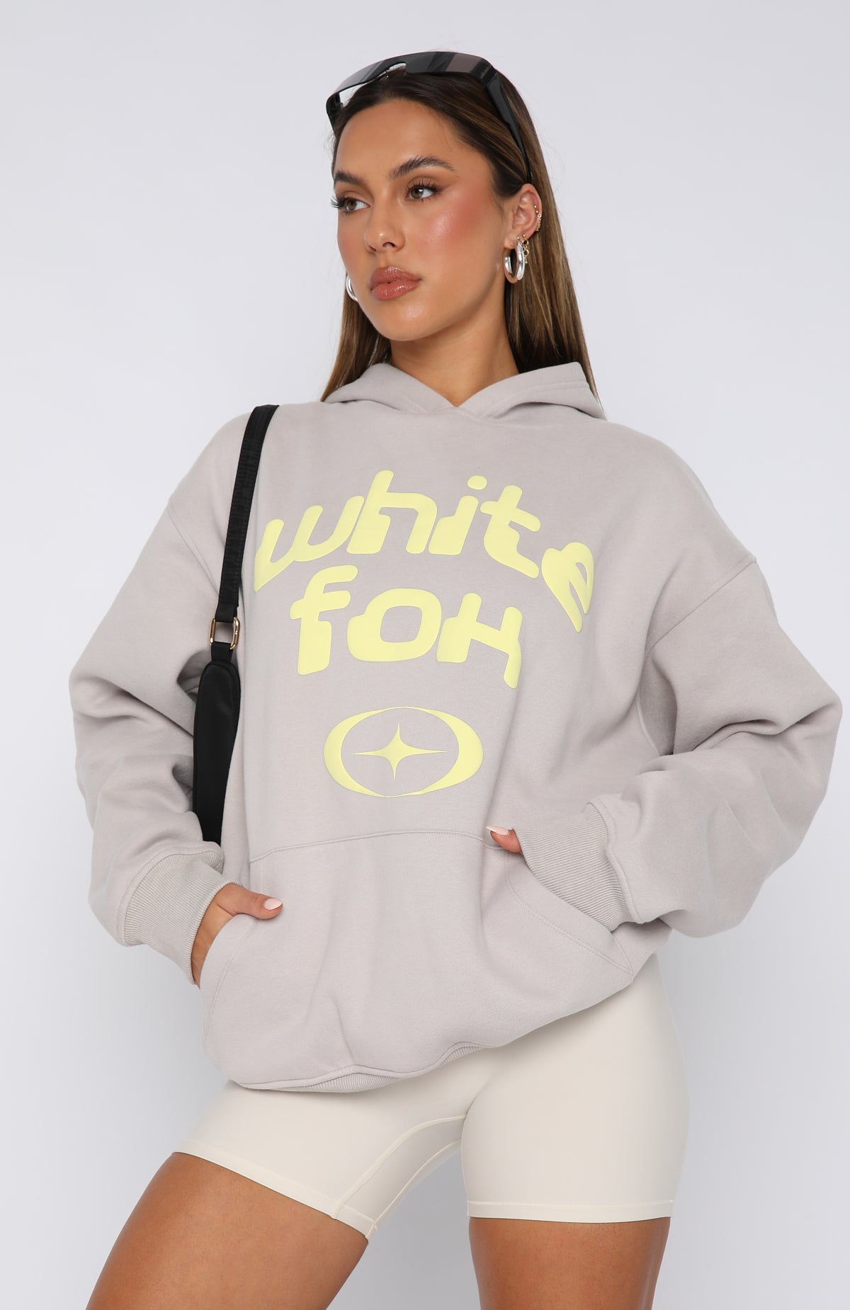 Pay It Forward Oversized Hoodie Moon - WHITE FOX