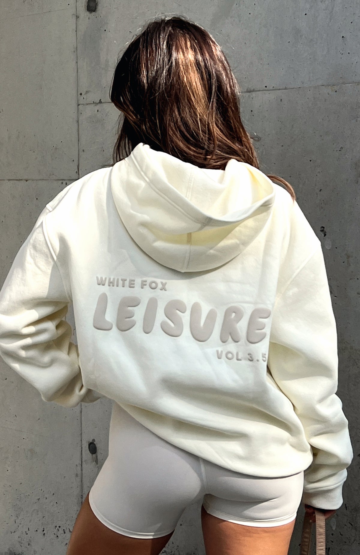 Leisure Series Oversized Hoodie Cream - WHITE FOX