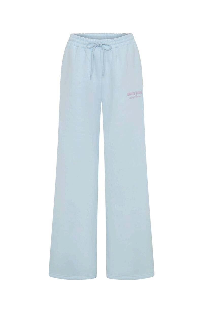 Lucky Thirteen Audrina Wide Leg Sweatpants Blue - WHITE FOX