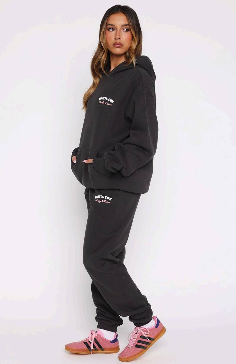Lucky Thirteen Cheyenne Sweatpants Charcoal - WHITE FOX