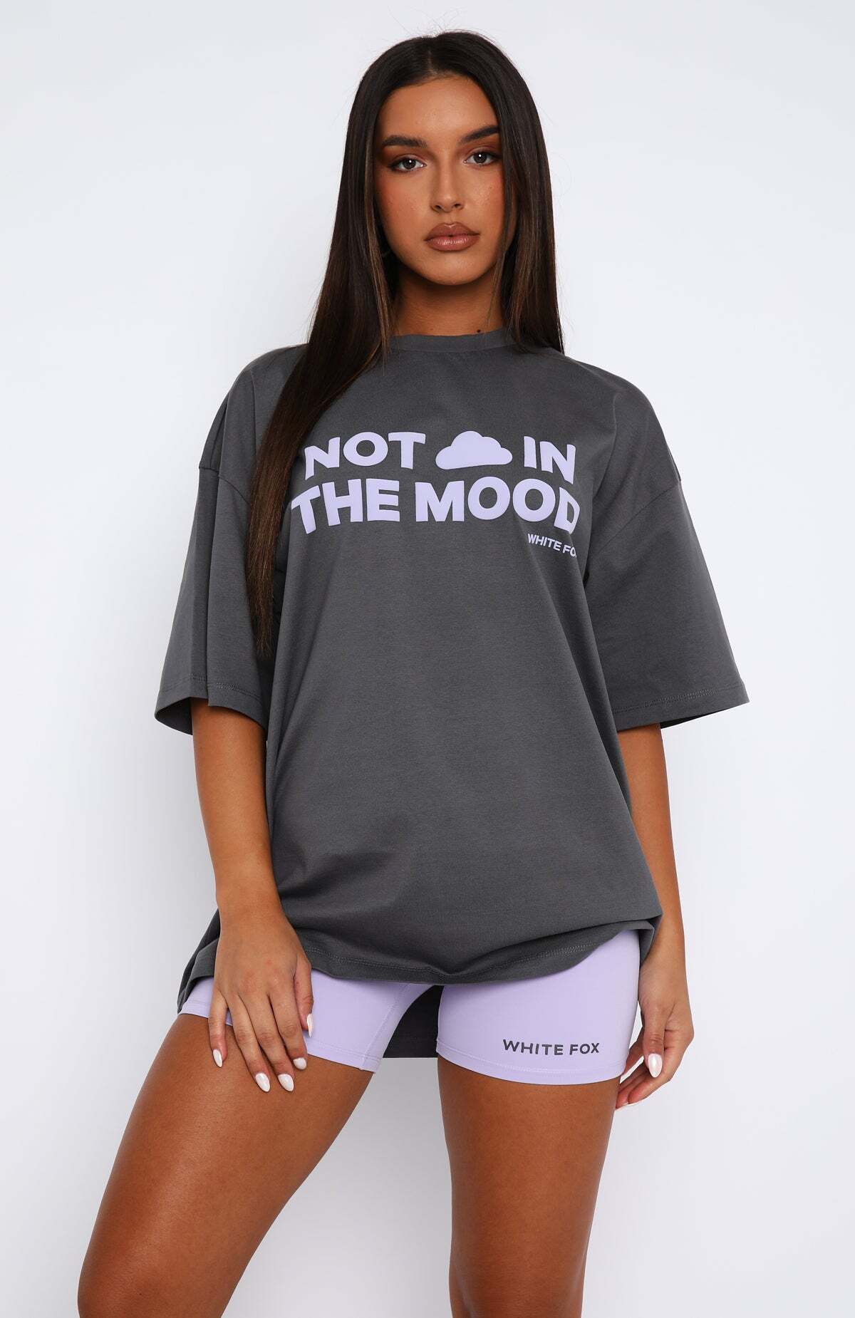 Take A Hint Oversized Tee Volcanic - WHITE FOX