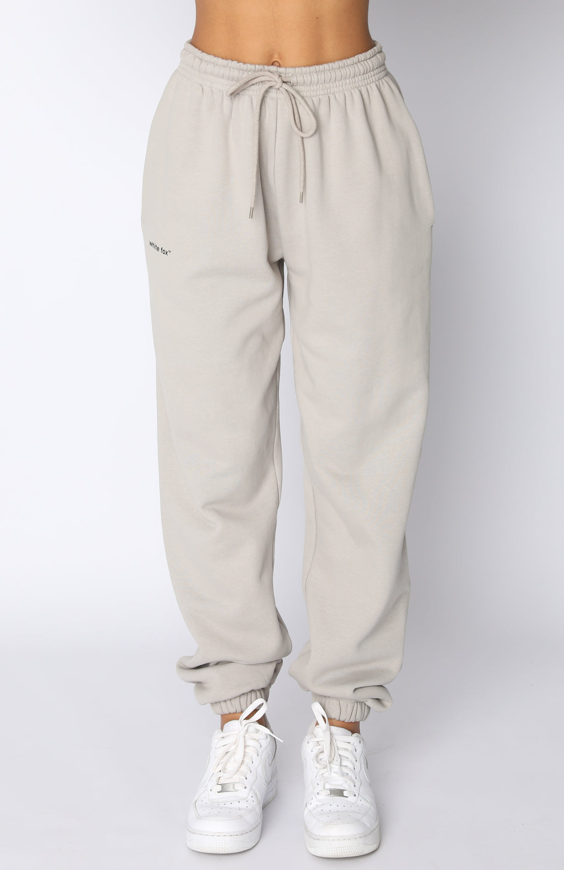 Not An Issue Sweatpants Mushroom - WHITE FOX